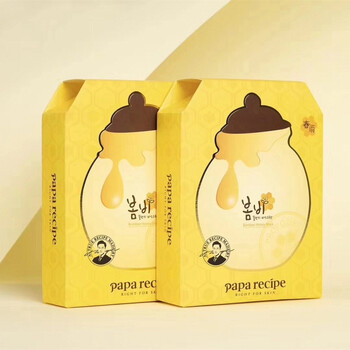 韩国papa recipe蜂蜜面膜女香蕉蜂蜜蜂胶黄补水保湿孕妇可用 新版黄