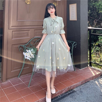 salisbury大女孩连衣裙少女中学生16女生小清新甜美洋气女装14夏季15