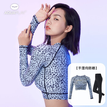 Aquaplay速干冲浪服女防晒游泳衣性感小野猫长袖冬泳衣潜水服套装人间野玫瑰2件套s 图片价格品牌报价 京东