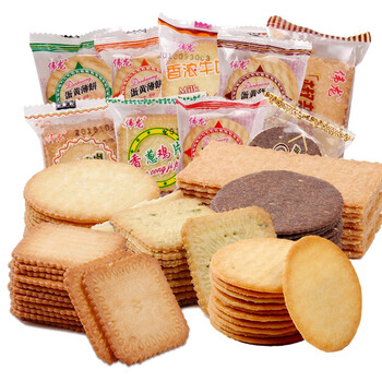 伟龙饼干2500g5斤整箱批零食散装小包装香葱鸡片自选薄脆早餐葱油葱花