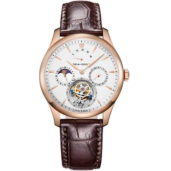 海鸥(seagull)手表 传承系列机械男表 商务多功能男士手表陀飞轮腕表