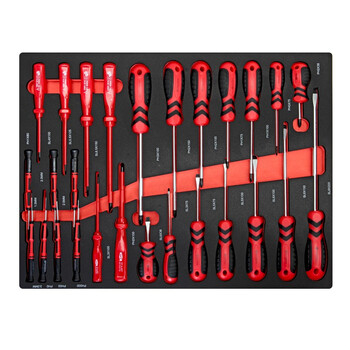 钢城螺丝刀套装家用万能工具五金工具小一字十字螺丝批起子拆机组合27