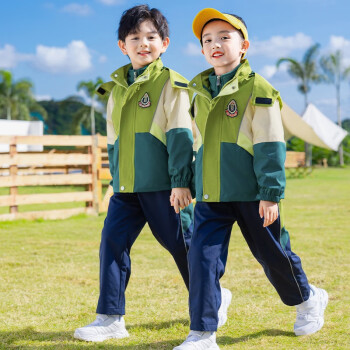 芯时代 小学生校服冲锋衣三件套儿童冬季班服运动服幼儿园服秋冬加厚套装 D63两件套【外套+裤子】 100码