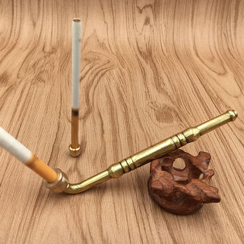 迷你纯铜烟斗金属烟杆 抽一口锅便携 卷烟旱烟黄铜烟