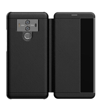 豆图华为保时捷限量版maters手机壳真皮牛皮皮套mate10智能视窗休眠