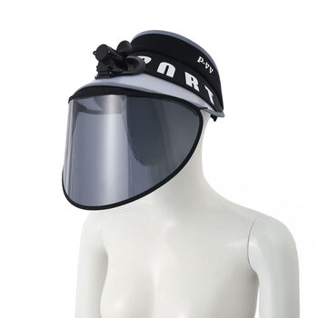 充电带风扇的帽子夏季太阳帽 黑色 黑色拉链面罩 风扇 成人码55-60cm