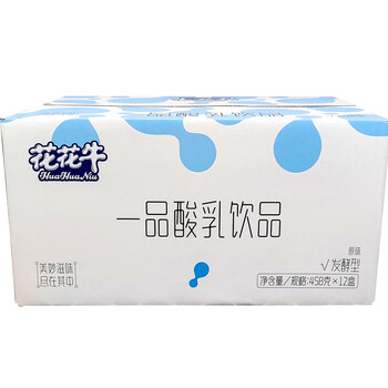 花花牛河南特产一品酸乳饮品458g12盒整箱含乳饮料发酵乳妙酸乳一品