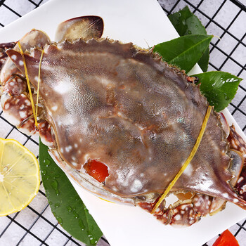 红膏蟹红膏炝蟹梭子蟹宁波特产海鲜呛蟹咸蟹醉蟹整只即食 两只600g