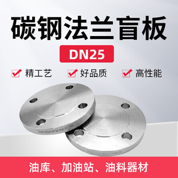 蓝宇星琳碳钢法兰盲板DN25 国标 PN10/PN16