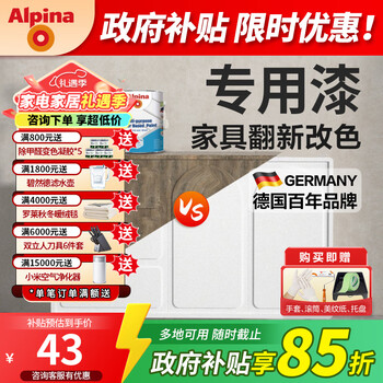 阿尔贝娜木器漆改色木门家具翻新水性环保油漆入户防盗门铁器防锈自刷喷漆 白色 0.8KG