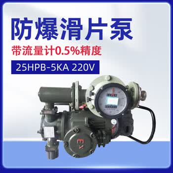 军华 防爆滑片泵 输油泵抽油泵qi油柴油泵25HPB-5KA，220V （带流量计0.5%精度） 【1台】
