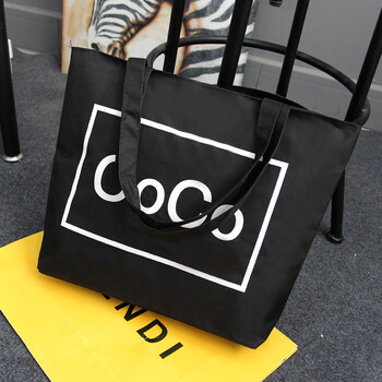 文艺防水牛津纺布包女单肩包休闲妈咪包女士手提包学生补习袋 coco