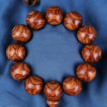 韩莹海南黄花梨手串20老料鬼脸鬼眼油梨老料佛珠手链男女情侣款念珠