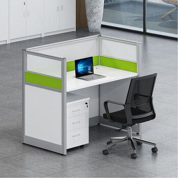 办公桌简约现代4人位组合屏风工位电脑桌椅隔断卡位 一字型单人位(含