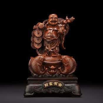 吉善缘 弥勒佛摆件 大号佛像笑佛开业礼品 佛教用品家居客厅玄关装饰