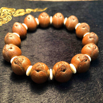 天然招财紫金鼠三眼菩提子正圆光珠手串老料菩提子佛珠男女式手链