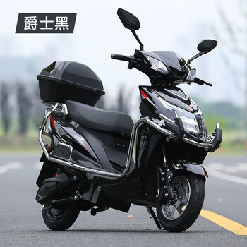 海戈新款战神电动车72v长跑王外卖高速大功率爬坡电摩男女 爵士黑-护