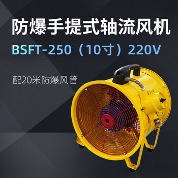 卓越沪一 防爆手提式轴流风机BSFT-250（10寸）220V 配20米防爆风管