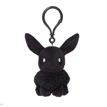 闪电联名暗黑色皮卡丘限定卡比兽毛绒玩偶公仔 黑色伊布挂件(12cm)