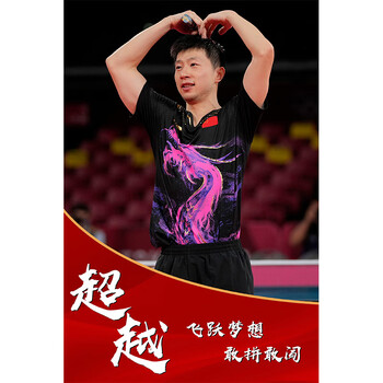 云燚 乒乓球运动员球室海报体育马龙许昕陈梦孙颖莎墙贴纸装饰挂画 浅