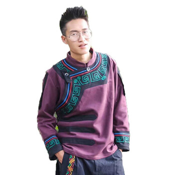 幂范西彝族服装男外套长裤套装2019新款长袖凉山衣服运动休闲装 彝族