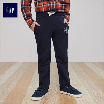 Gap850855 Gap旗舰店男童logo徽标中腰系带裤子弹力儿童秋装运动长裤850855 藏青色110cm Xs 行情报价价格评测 京东