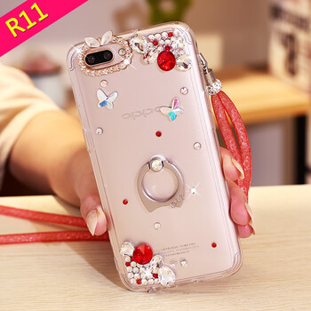 oppor11手机壳0pp0r11保护套oppr11硅胶oppe软壳opp0水钻0ppo女款 红
