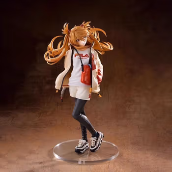 冠星熊明日香手办 福音战士EVA明日香手办RADIO2二次元模型动漫摆件周边 【原色】潮服明日香-简装(19厘米