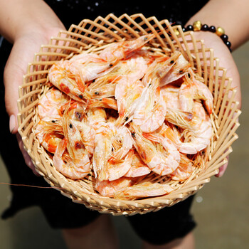 海鲜水产 虾类 奇筝 山东烟台特产原味烤虾自然烘烤虾干无盐即食海