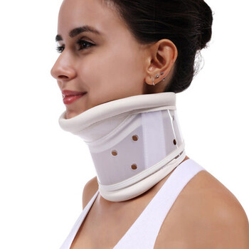 颈托护颈椎矫正器防低头牵引器家用护颈套理疗神器拉长脖子前倾乳白色