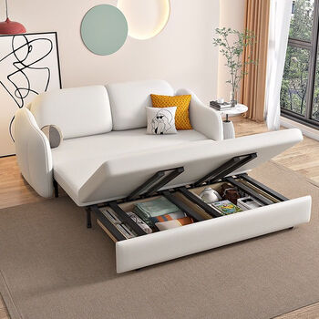 富丽多折叠沙发床两用科技布多功能小户型双人客厅阳台书房可伸缩床