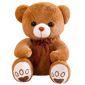 小熊公仔布娃娃毛绒玩具泰迪熊玩偶女生抱枕送女友情人节 深棕软萌熊