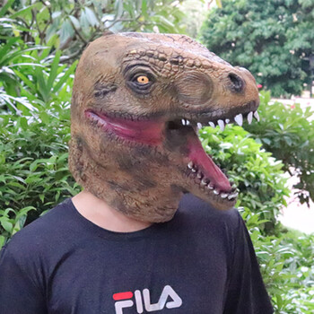 卡通周边恐龙怪兽沙雕帅气头套cos万圣节表演搞怪搞笑定制 鳄鱼头套