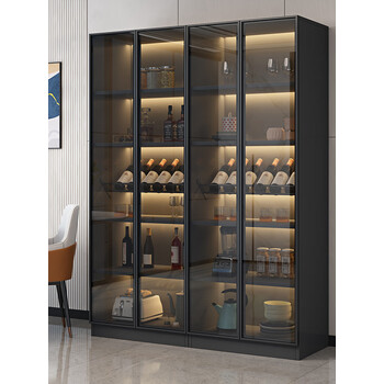 己何(jihe)2023定制新款酒柜现代意式轻奢玻璃门客厅展示柜家用餐边柜