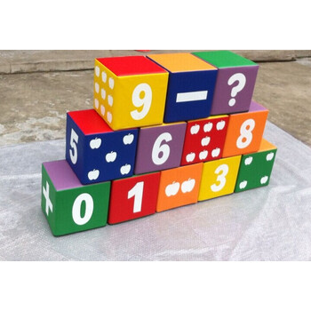 印刷数字积木一套12个