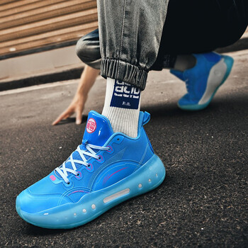 李宁韦德全城9篮球鞋2022新款驭帅14low幻影3透气耐磨减震比赛鞋 蓝色