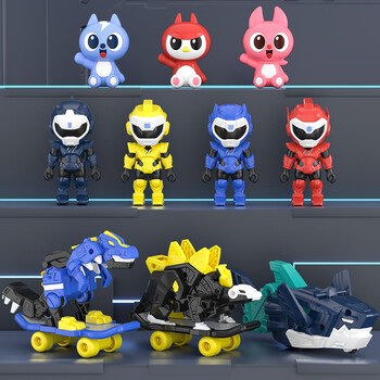 迷你特工队之恐龙力量2机甲x变形玩具机器人套装儿童 迷你特工队十