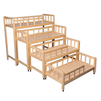 幼儿园四层推拉床儿童多人床学生午托睡床高低省空间厂家自销樟子松a