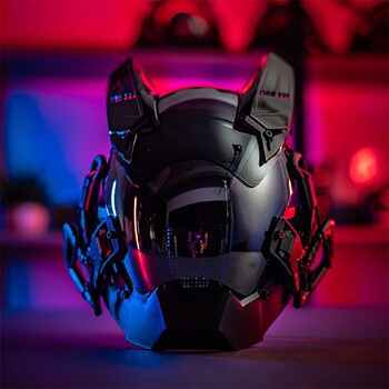 赛博朋克机械面具赛博朋克面具cos角色扮演道具机械风全脸面罩街拍