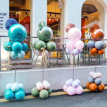 开业大吉 开业大吉立柱气球装饰品气氛场景布置典礼国庆路引地飘支架