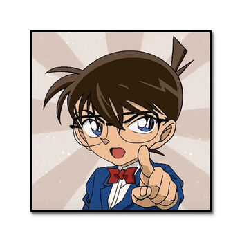 名侦探柯南数字油画 数字油画diy儿童卡通动漫名侦探柯南手绘涂色填色