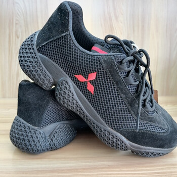 运动鞋钢板女式劳保鞋三菱重工鞋翻毛鞋钢头钢板工作鞋秋夏季网眼透气