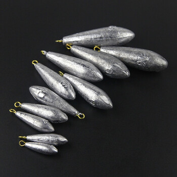 水滴形带环铅坠铅坨柳叶形挂坠抛竿海竿路亚实心串钩铅坠钓坠 10g