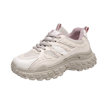 ck老爹鞋2022年秋季潮鞋黑色榴莲底女士系带百搭休闲学生单鞋 紫色