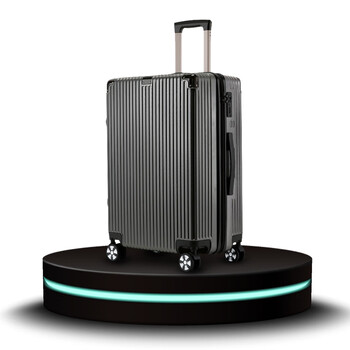 爱华仕行李箱女结实耐用加厚大容量旅行箱男拉链款万向轮拉杆箱钛金灰