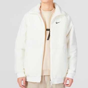 耐克（NIKE） 外套男冬季新款羊羔绒运动休闲保暖夹克潮流厚款外套FB1910-010 FB1910-133/羊羔绒/白色 S 165/84A