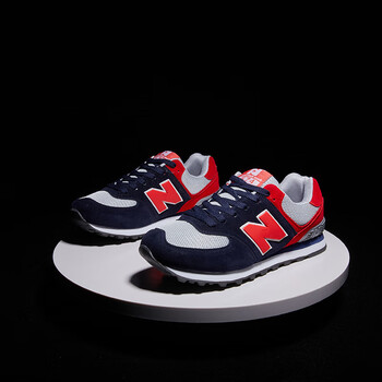 新百伦2021秋季新款春秋酷跑nb休闲鞋574系列情侣运动款透气耐磨 藏青