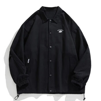 娜梵度夏天男装套装衣服潮搭日系休闲男春秋季复古翻领痞帅夹克外套