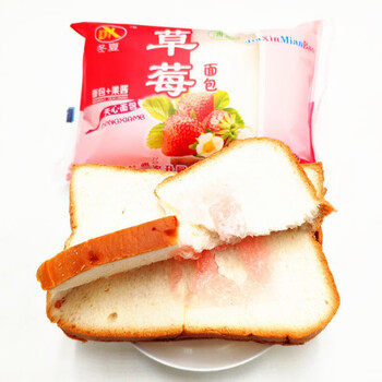 兰州冬夏清真蓝莓草莓果酱夹心面包学生早餐营养零食60g*20袋 草莓味