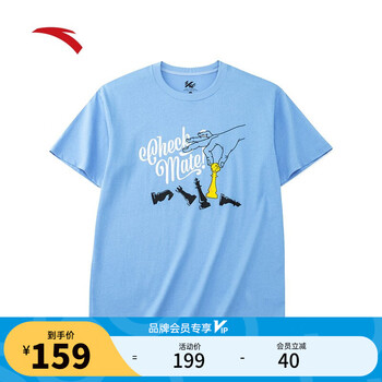 安踏短袖t恤男夏季2022新款kt系列印花休闲运动文化上衣官方旗舰网店